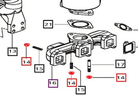 Mahindra Tractor Cleveloc Nut Flanged M8 006000856F1 Mahindra Direct Parts