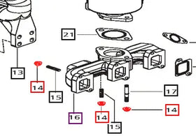 Mahindra Tractor Cleveloc Nut Flanged M8 006000856F1 Mahindra Direct Parts