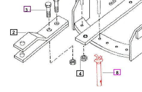 Mahindra Tractor Clevis Pin for Drawbar E007900065B1 Mahindra Direct Parts