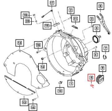 Mahindra Tractor Clip Clutch Release Fork 0802CA0710N Mahindra Direct Parts
