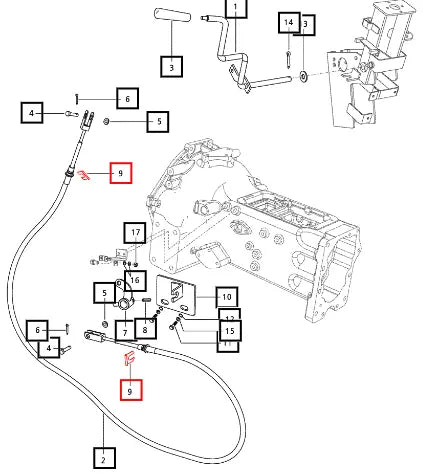 Mahindra Tractor Clip Forward - Reverse Cable Locking E007605392D1 Mahindra Direct Parts
