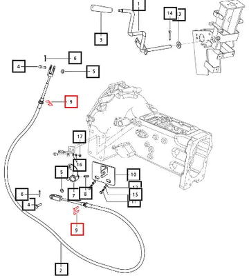 Mahindra Tractor Clip Forward - Reverse Cable Locking E007605392D1 Mahindra Direct Parts