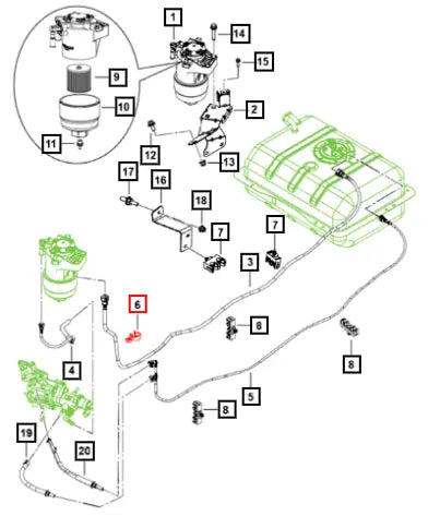 Mahindra Tractor Clip Fuel Line 1001CAA12670N Mahindra Direct Parts