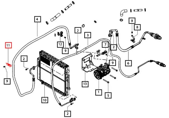 Mahindra Tractor Clip Hose 008009945U91 Mahindra Direct Parts