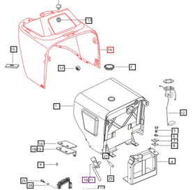Mahindra Tractor Cluster Surround 007505988B91 Mahindra