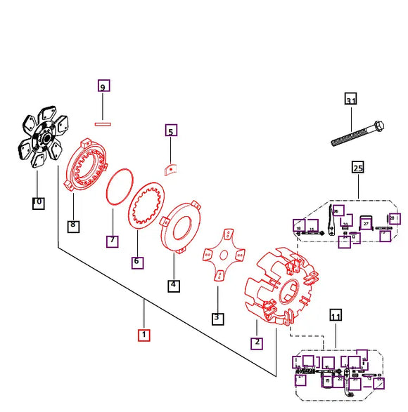 Mahindra Tractor Clutch Assembly E006505460C91 Mahindra