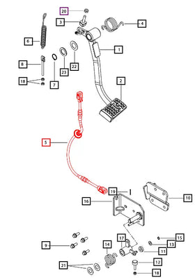 Mahindra Tractor Clutch Cable 008005917U91 Mahindra