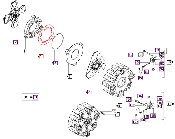 Mahindra Tractor Clutch Diaphragm Spring 006503355D1 Mahindra Direct Parts