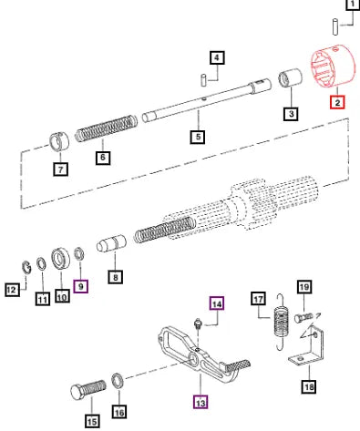 Mahindra Tractor Clutch Diff. Lock 000704747R1 Mahindra Direct Parts