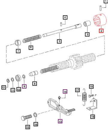 Mahindra Tractor Clutch Diff. Lock 000704747R1 Mahindra Direct Parts