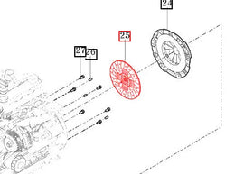 Mahindra Tractor Clutch Disc 11501212100 Mahindra Direct Parts