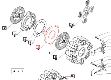 Mahindra Tractor Clutch Plate 006500484C1 Mahindra Direct Parts