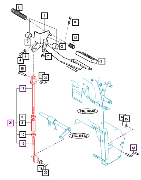 Mahindra Tractor Clutch Rod Assembly 12621330001GB Mahindra Direct Parts