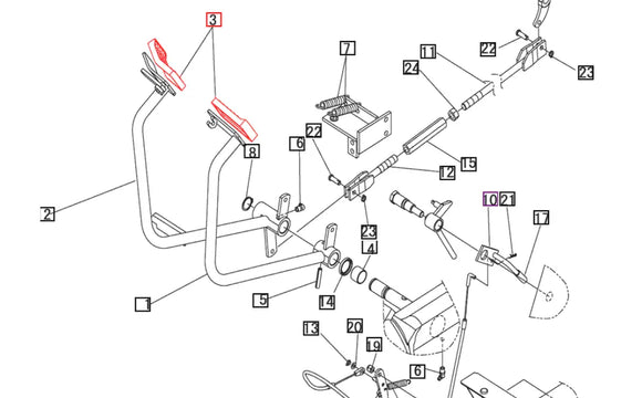 Mahindra Tractor Clutch and Brake Pedal Cover 11931812000 Mahindra Direct Parts