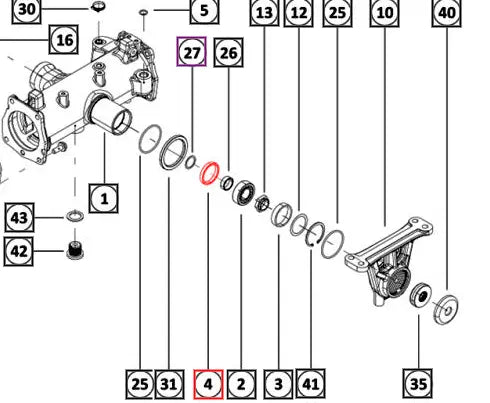 Mahindra Tractor Collar - Front Axle 44x51x8 006522802N01 Mahindra Direct Parts
