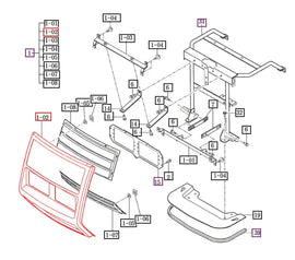 Mahindra Tractor Complete Front Grill Mahindra Direct Parts