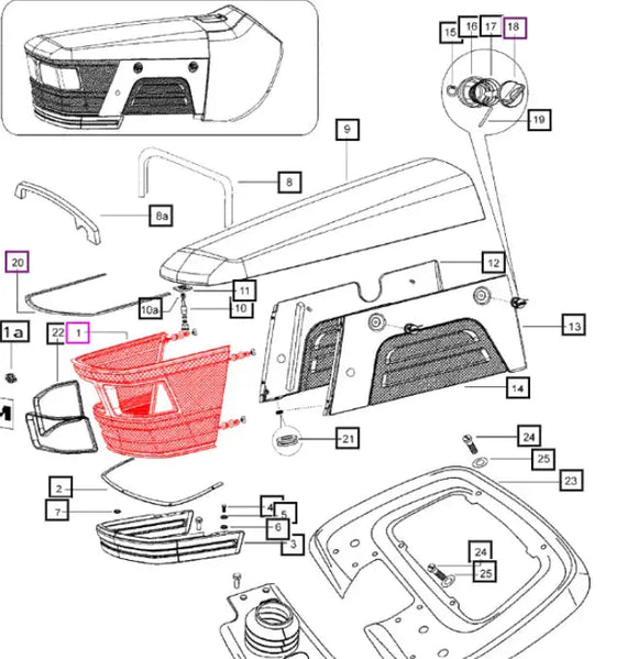 Mahindra Tractor Complete Front Grill Mahindra Direct Parts