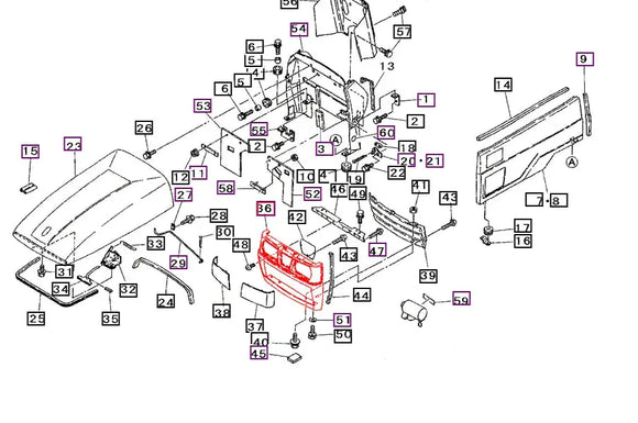 Mahindra Tractor Complete Front Grill Mahindra Direct Parts