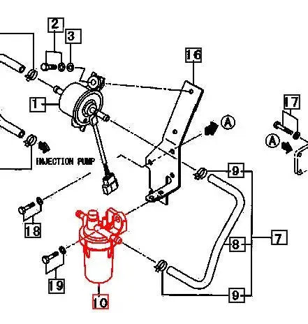 Mahindra Tractor Complete Fuel Filter Assembly Mahindra