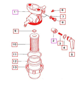 Mahindra Tractor Complete Fuel Filter Assembly Mahindra