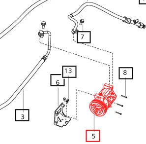 Mahindra Tractor Compressor Clutch Assembly (10S11) E007519528D91 Mahindra Direct Parts