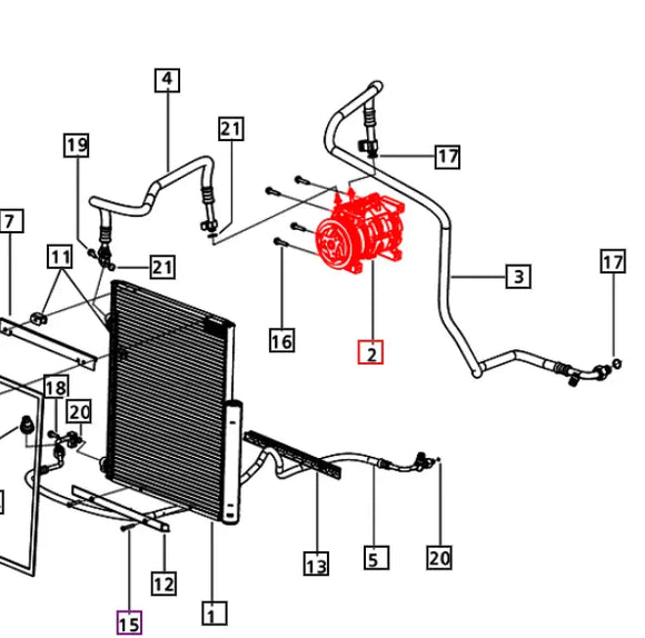Mahindra Tractor Compressor E006017266D1 Mahindra Direct Parts