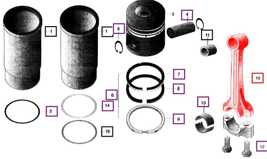 Mahindra Tractor Connecting Rod 006004210B91 Mahindra Direct Parts