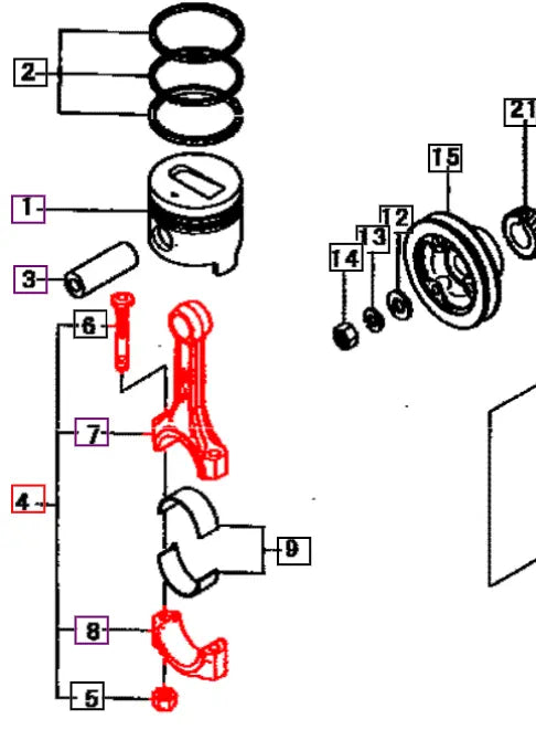 Mahindra Tractor Connecting Rod Assembly 31B1910024 Mahindra Direct Parts