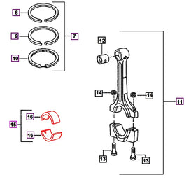 Mahindra Tractor Connecting Rod Bearing Set 001099286R1 Mahindra Direct Parts