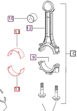 Mahindra Tractor Connecting Rod Bearing Set 006037954H01 Mahindra Direct Parts