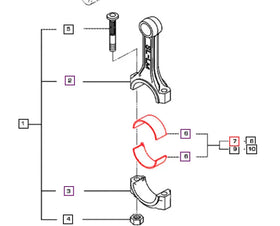 Mahindra Tractor Connecting Rod Bearing Set 006053490N01 Mahindra Direct Parts