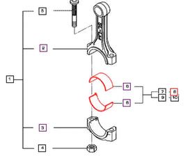 Mahindra Tractor Connecting Rod Bearing Set 006053492N01 Mahindra Direct Parts