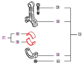 Mahindra Tractor Connecting Rod Bearing Set 006054196K01 Mahindra Direct Parts