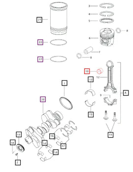 Mahindra Tractor Connecting Rod Bushing 006006803F1 Mahindra