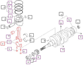 Mahindra Tractor Connecting Rod E5760-22013 Mahindra