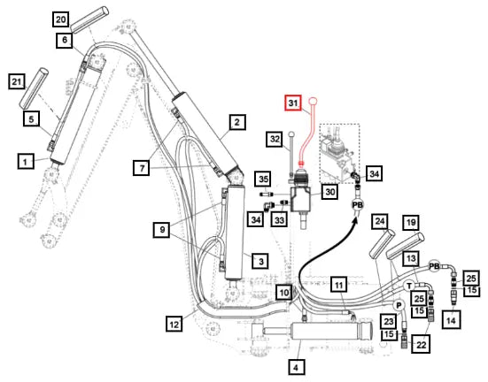 Mahindra Tractor Control Lever 60074852ALO Mahindra Direct Parts