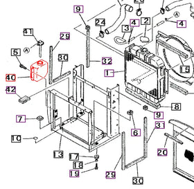 Mahindra Tractor Coolant Reservoir Tank 19080445101 Mahindra Direct Parts