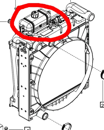 Mahindra Tractor Coolant Tank Reservoir 008014568U91 Mahindra Direct Parts