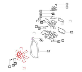 Mahindra Tractor Cooling Fan 005557136R1 Mahindra Direct Parts