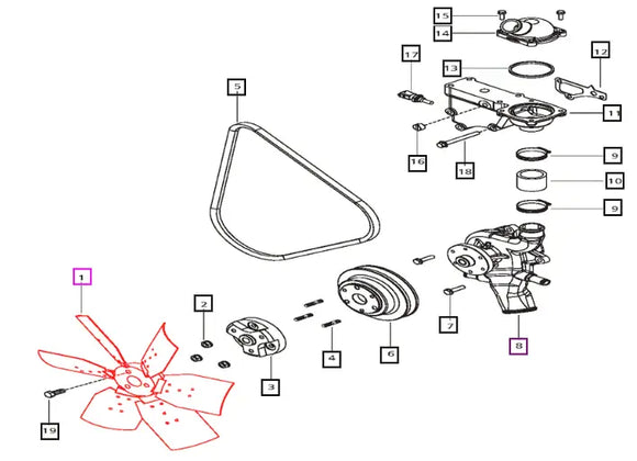 Mahindra Tractor Cooling Fan 006000515F1 Mahindra