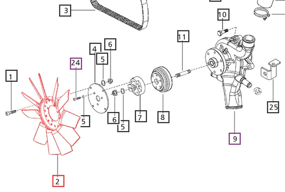 Mahindra Tractor Cooling Fan 006014315F1 Mahindra Direct Parts