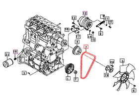 Mahindra Tractor Cooling Fan Belt 99940002030 Mahindra Direct Parts