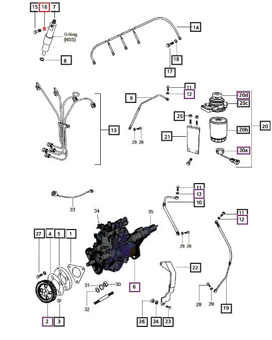 Mahindra Tractor Copper Sealing Washers for Fuel Injector Return Lines Mahindra Direct Parts