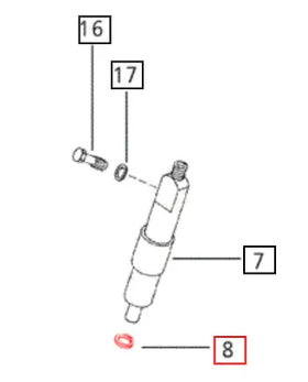 Mahindra Tractor Copper Washer - Fuel Injector 006005475D1 Mahindra Direct Parts