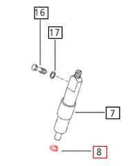 Mahindra Tractor Copper Washer - Fuel Injector 006005475D1