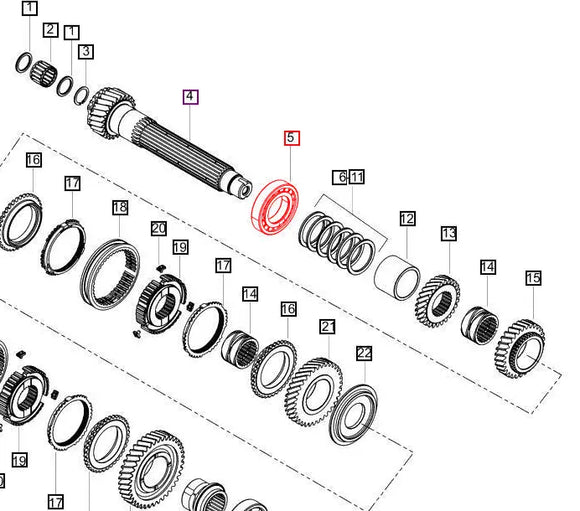 Mahindra Tractor Countershaft Bearing 006508436U1 Mahindra Direct Parts