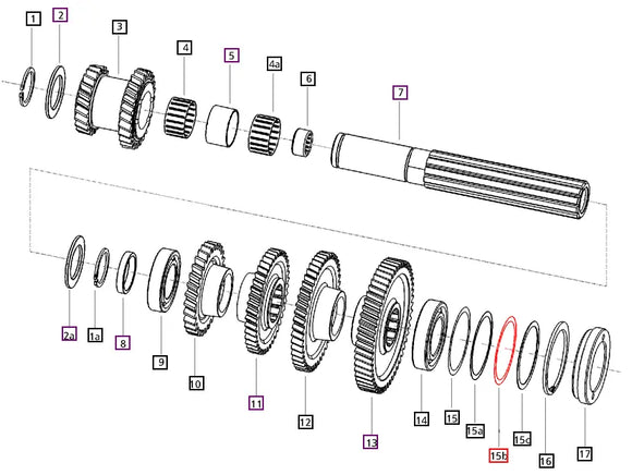 Mahindra Tractor Countershaft Shim 0.1mm 000012202P04 Mahindra Direct Parts