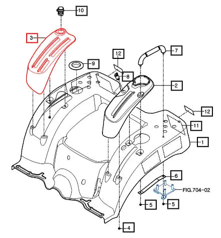 Mahindra Tractor Cover Comp , Rh/lever 11616082200 Mahindra Direct Parts