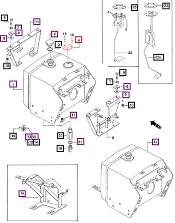 Mahindra Tractor Cover Fuel 005554316R1 Mahindra Direct Parts