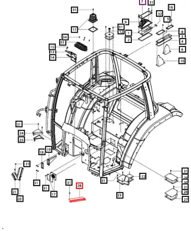 Mahindra Tractor Cover Harness Protection Lh 007638189U1 Mahindra Direct Parts